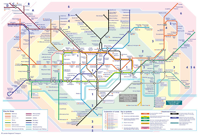 London Tube Underground Map