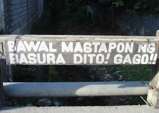 The typical "bawal" sign in the Philippines