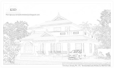 204 Square meter (2200 SqFT.) Kerala Style House Architecture - October 2011