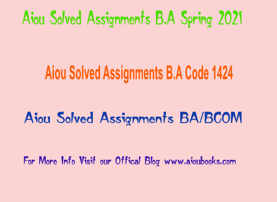 solved assignment code 1424 spring 2021