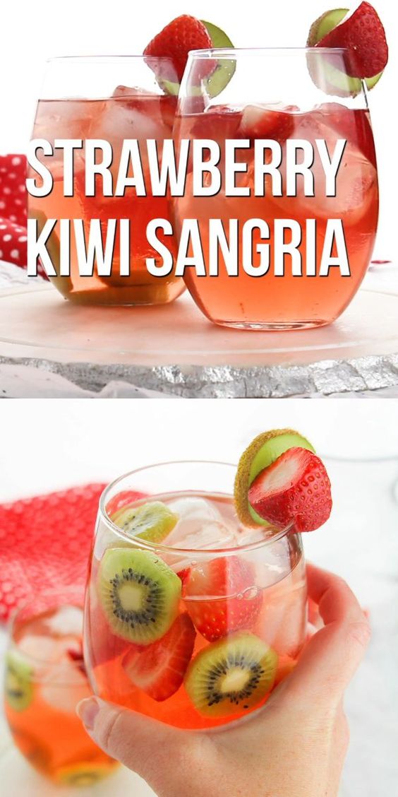 Strawberry Kiwi Sangria Homemade Healthy Recipe