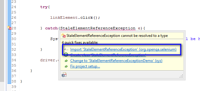 Selenium-By-Arun: StaleElementReferenceException WebDriver Exception