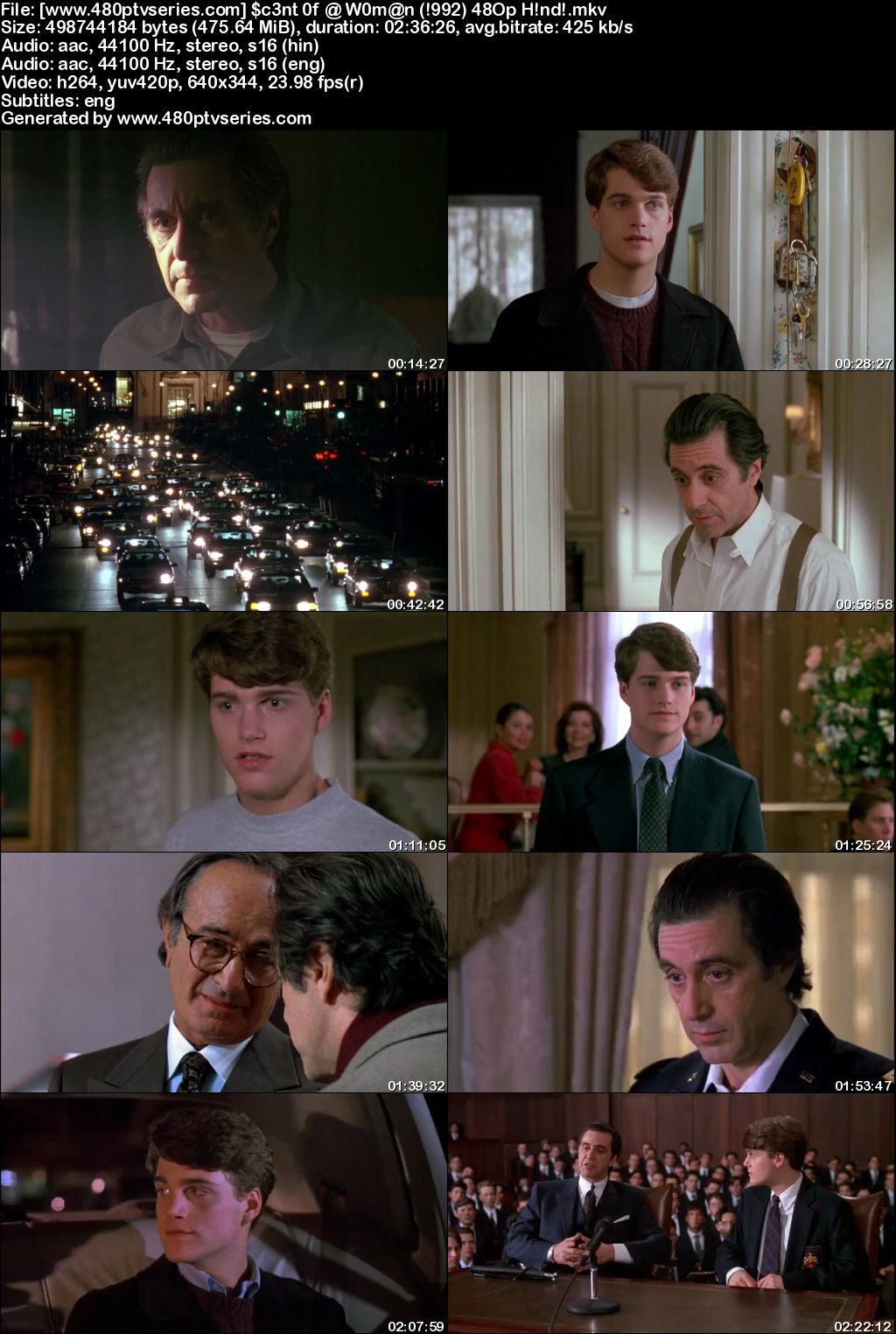 Scent of a Woman (1992) 450MB Full Hindi Dual Audio Movie Download 480p Bluray Free Watch Online Full Movie Download Worldfree4u 9xmovies