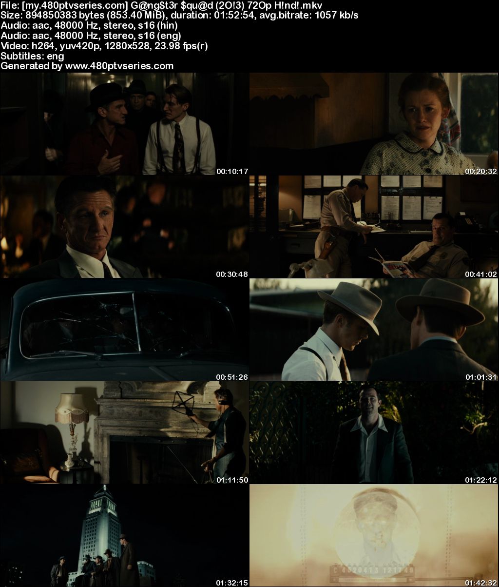 Watch Online Free Gangster Squad (2013) Full Hindi Dual Audio Movie Download 480p 720p Bluray