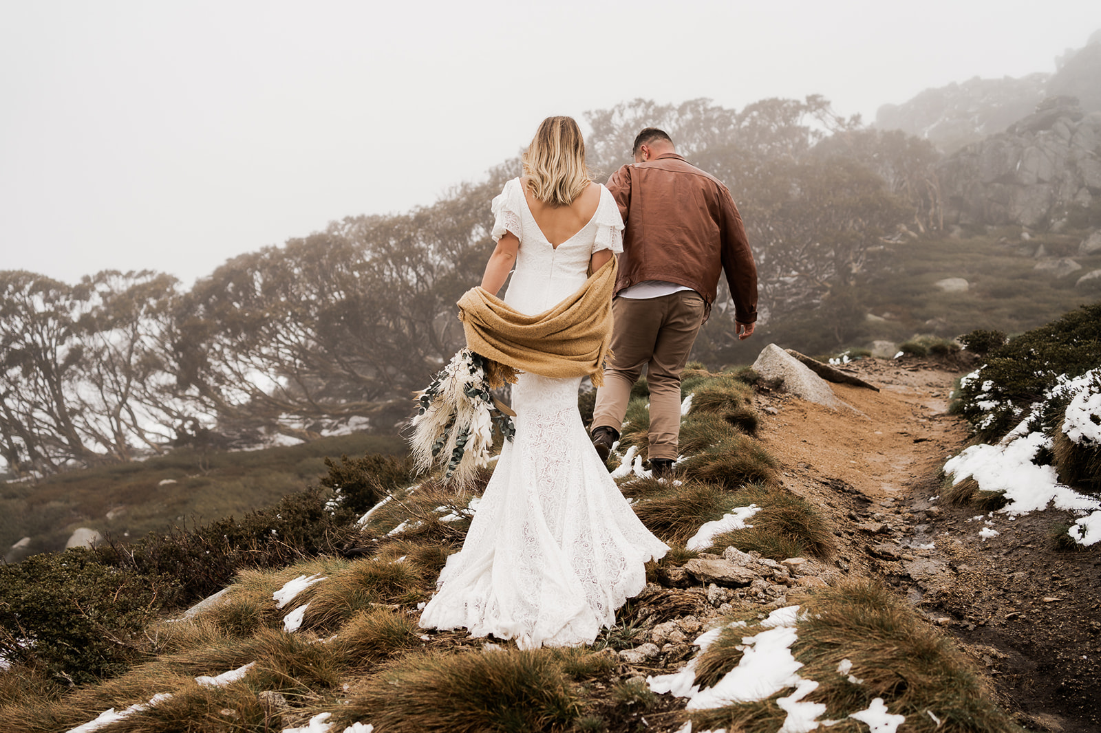 the wild pair elopment photography + florals + karen willis bride wedding dress