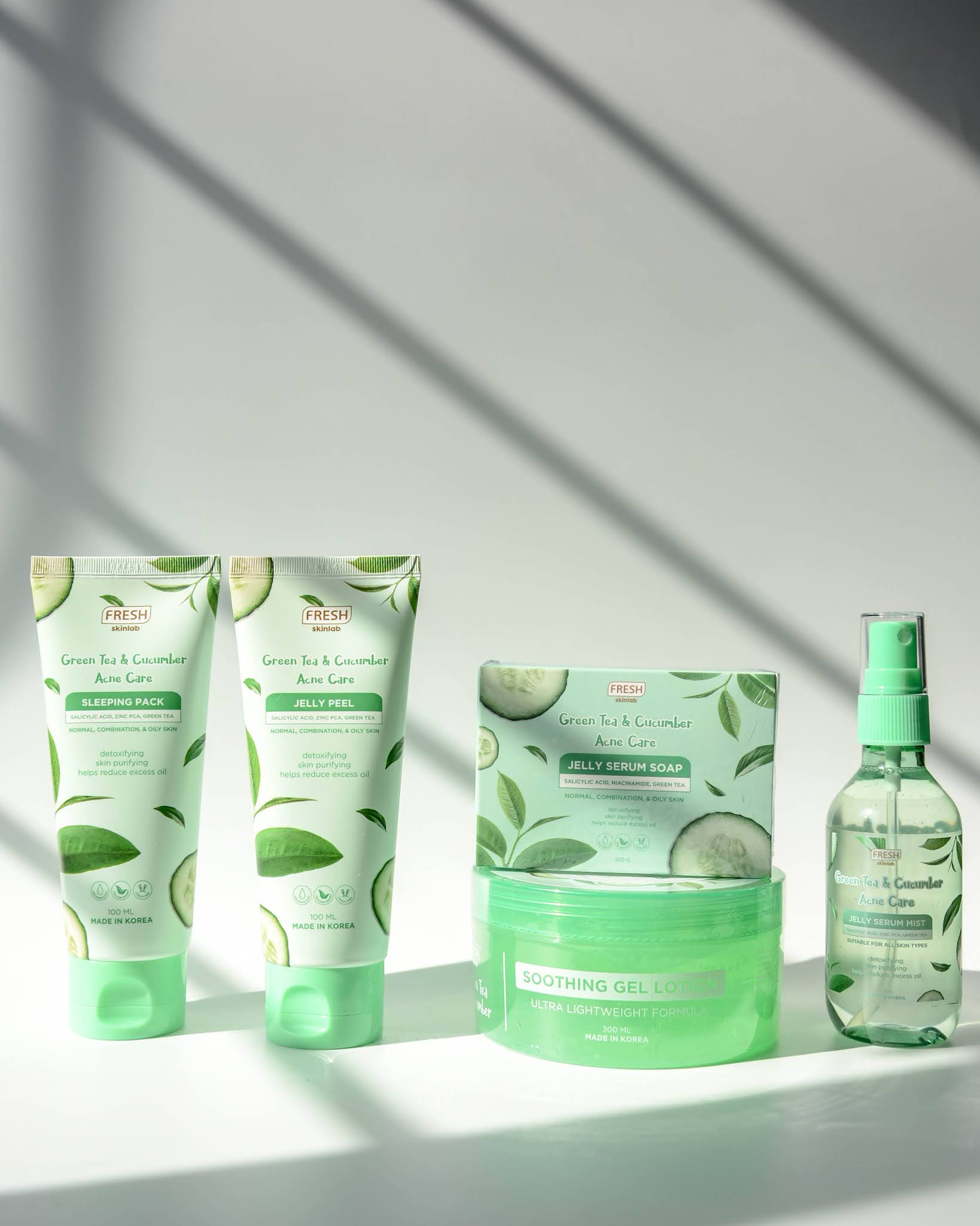 Say "Goodbye" to Acne in 5 Days Fresh Skinlab Green Tea and Cucumber