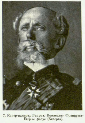 Contre -Admiral Guepratte, Commandant of the French Aegian fleet.