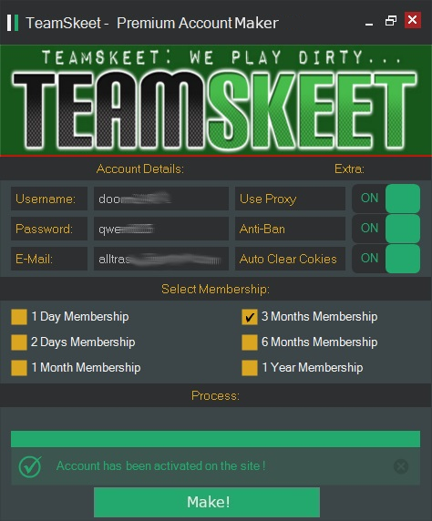 TeamSkeet - Free Premium Account Maker! - FREE - SexCam Credits, Porn Hack, Gold Account - No Ads