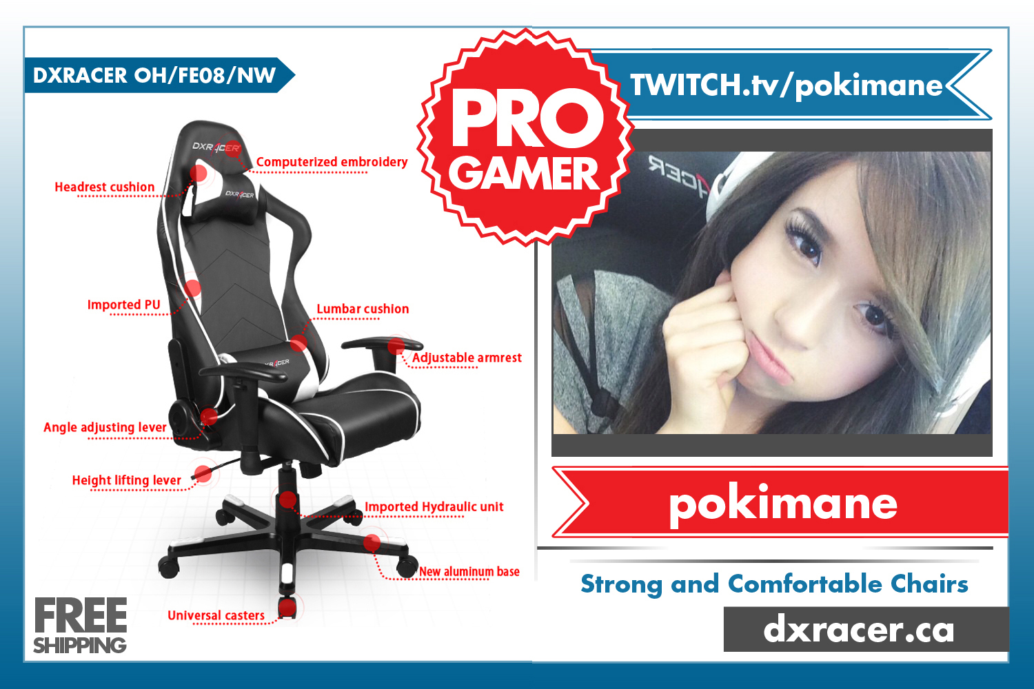 Gaming Chair Pokimane pokimanevlogs