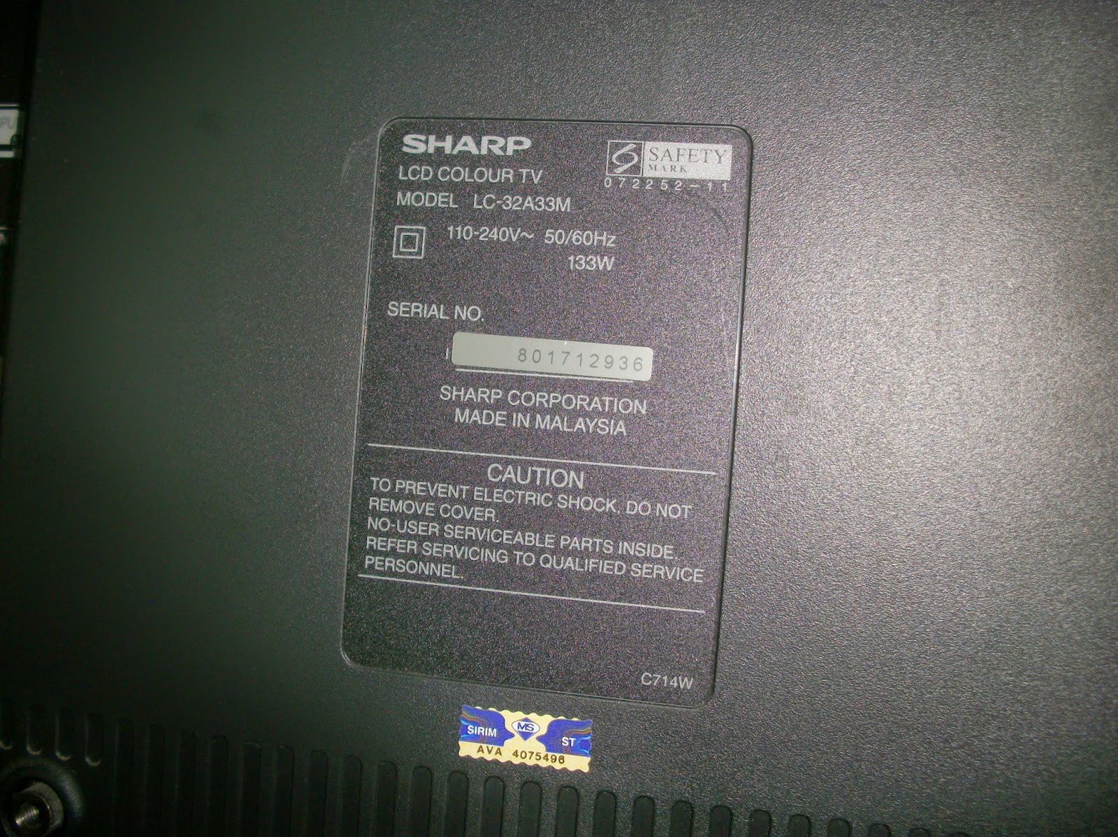 HOSPITAL Electronics TV Repairing And Sparepart: Repair Fix LCD SHARP