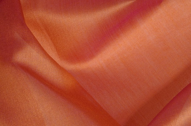 Brick Orange Cotton Silk Fabric