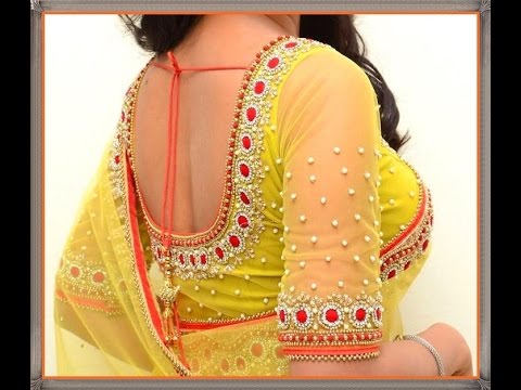 Saree Blouse Back Designs With 3 4 Hands Free 3 4th Sleeves