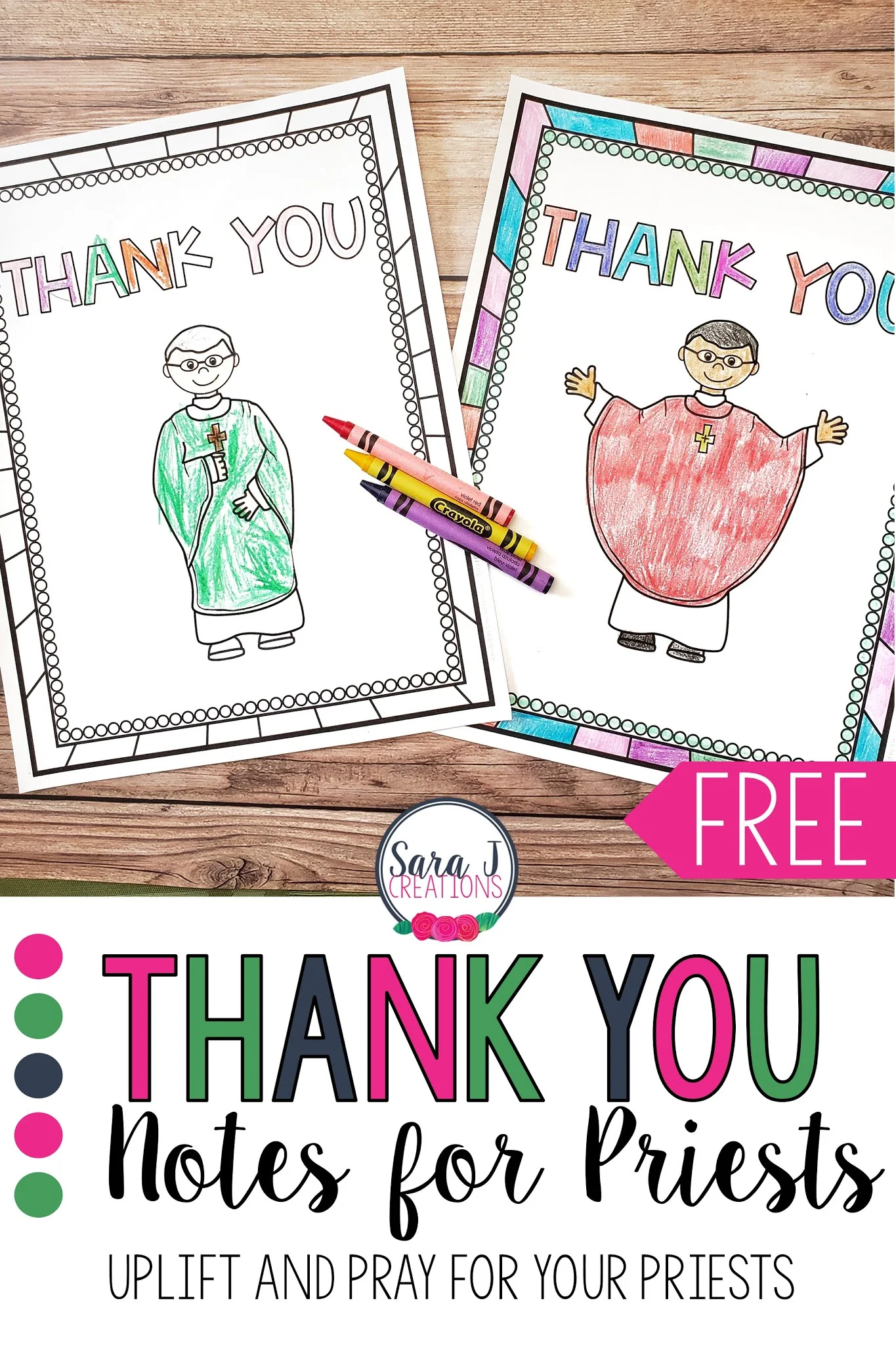 Help your students stay connected to the members of their church with these FREE thank you cards for priests!