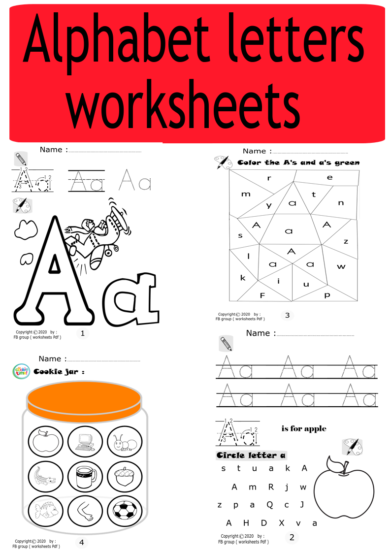 Download (letter a worksheet ) free pdf file - alphabet letters worksheets