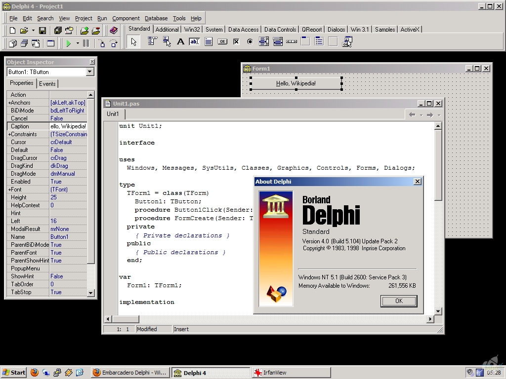 Borland delphi 4 professional : windmopo