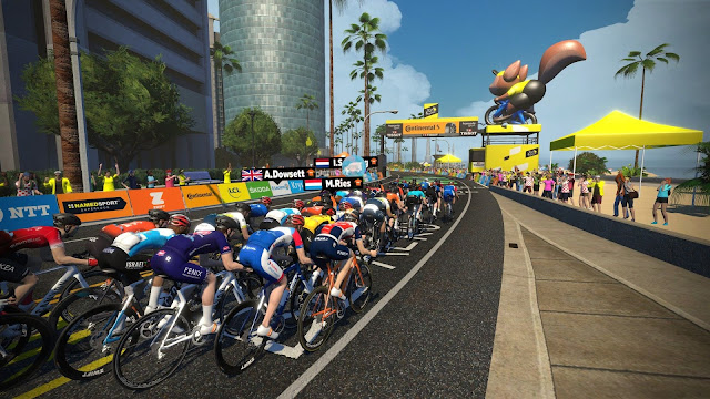 Tacey y Gibbons se llevan la victoria en la primera etapa del Tour de Francia virtual