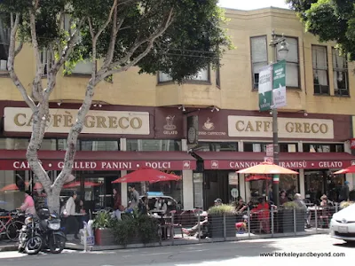 parklet in front of Caffe Greco in San Francisco