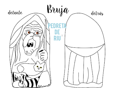 COMO PINTAR PIEDRAS CON BRUJA DE HALLOWEEN PASO A PASO