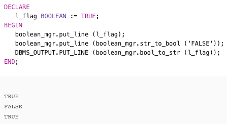 PL/SQL 101: Why can't I display a Boolean value with DBMS_OUTPUT.PUT_LINE?