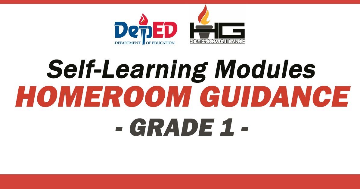 Homeroom Guidance Self Learning Modules For Grade 1 Deped Click