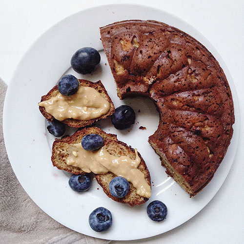 Une recette healthy, diététique et fitness de gâteau réalisée avec de