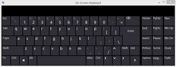 teclado en pantalla de windows