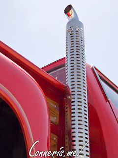 1979 Dodge D150 Lil Red Express Stacks Low ANgle