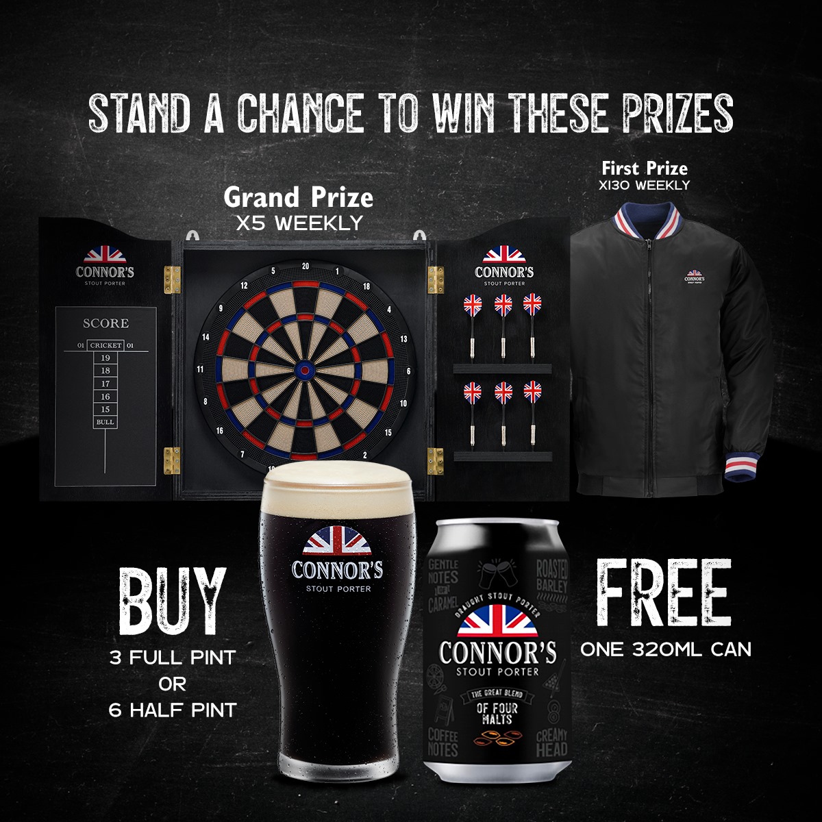 Connor’s Stout Porter Draught, Now in a Can!