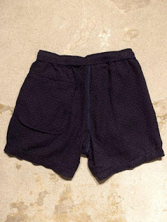 Engineered Garments Long Beach Short in Navy Geo Jacquard