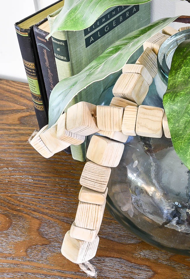 DIY geometric wood dowel garland
