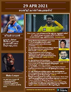 Daily Malayalam Current Affairs 29 Apr 2021