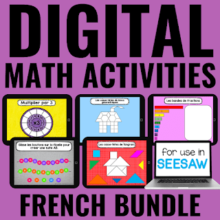 Cover of French Digital Guided Math Resources for Seesaw