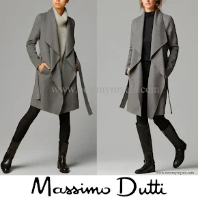 Crown Princess Mary Style Massimo Dutti Grey coat 