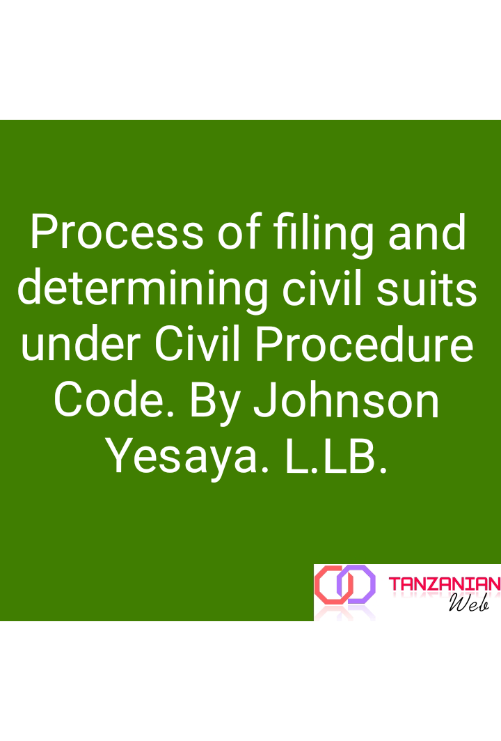 Process of filing and determining civil suits under Civil Procedure