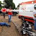 Motociclista é lançado para calçada após condutor de carro avançar preferencial