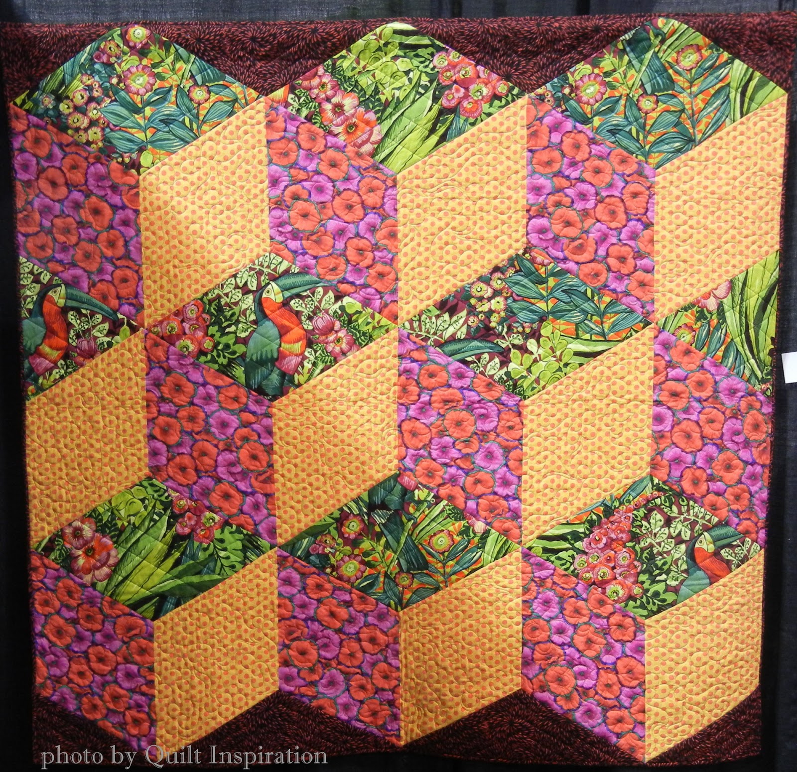 Quilt Inspiration Tumbling Blocks revisited