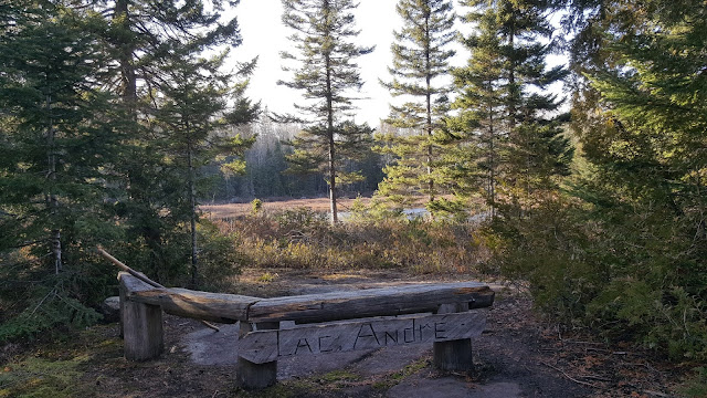 Lac André dans le parc de la forêt Ouareau