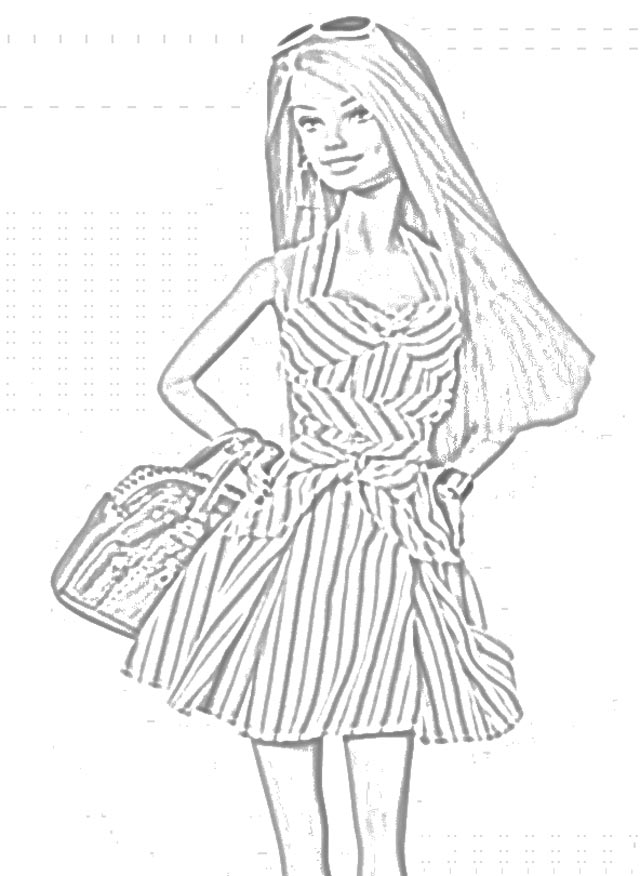 The Holiday Site: Coloring Pages of Barbie Free and Downloadable