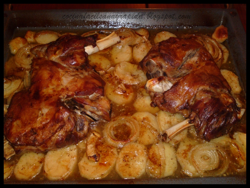 Mis recetas de cocina|FSR: Paletilla de Cordero al horno con cebolla y patatas panaderas