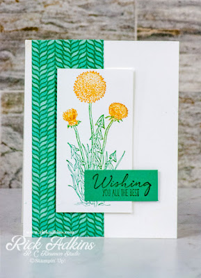 I have another Simple Sunday card for you this week.  This time I am using the Garden Wishes Stamp Set and how to get two color images on one stamp