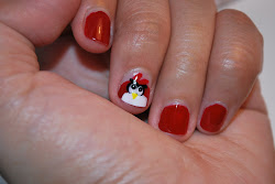 angry nail birds nails streaks polish