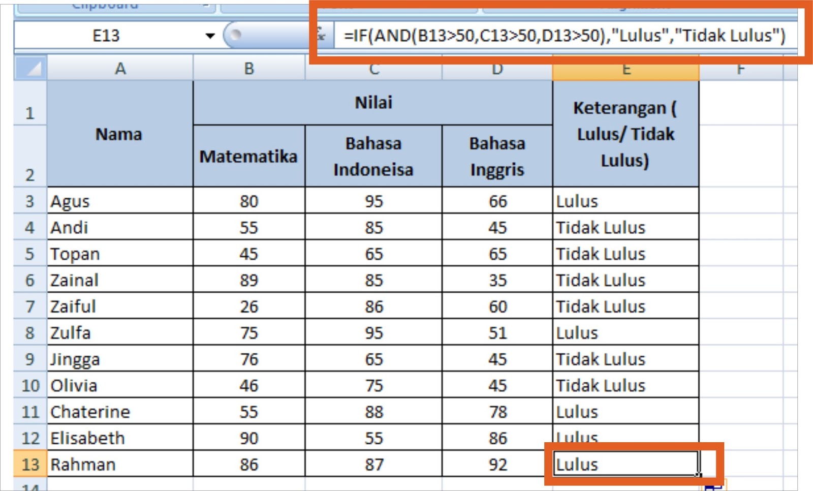 Pengertian Formula Rumus Dan Fungsi Pada Microsoft Excel