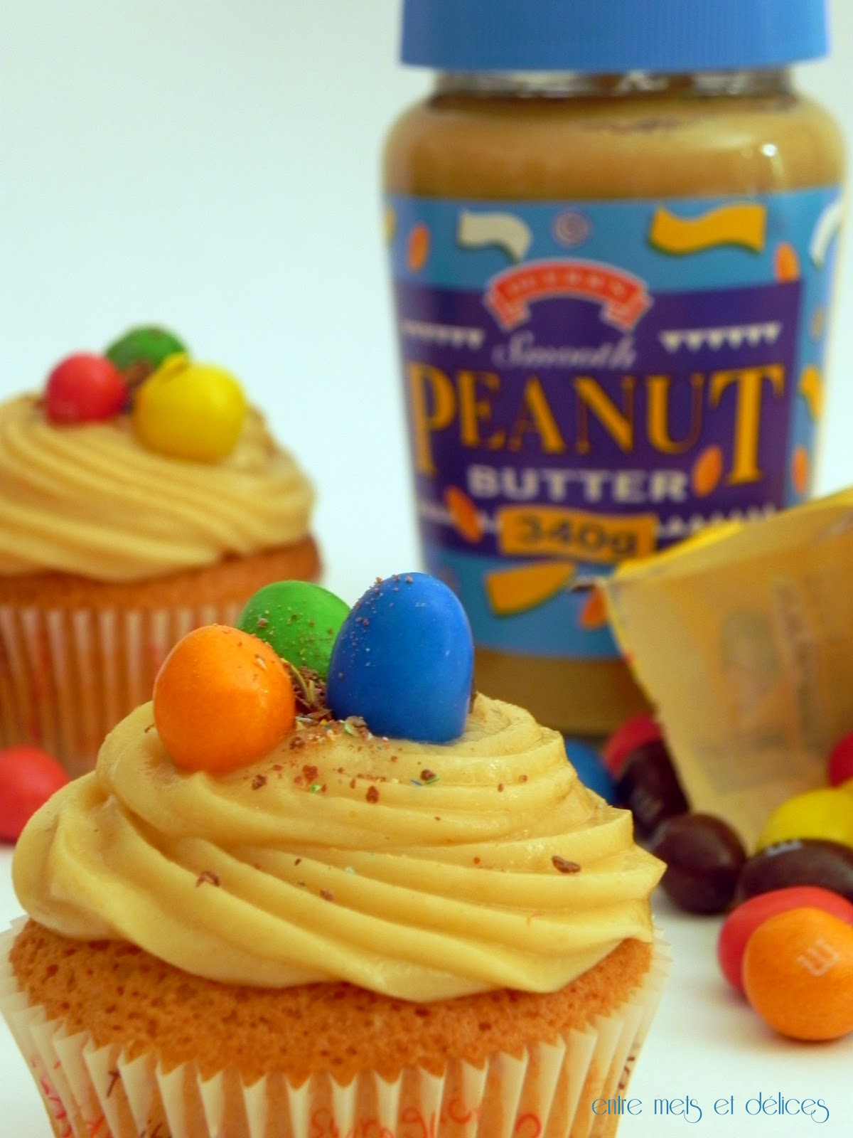 entre mets et délices Cupcakes au beurre de cacahuète