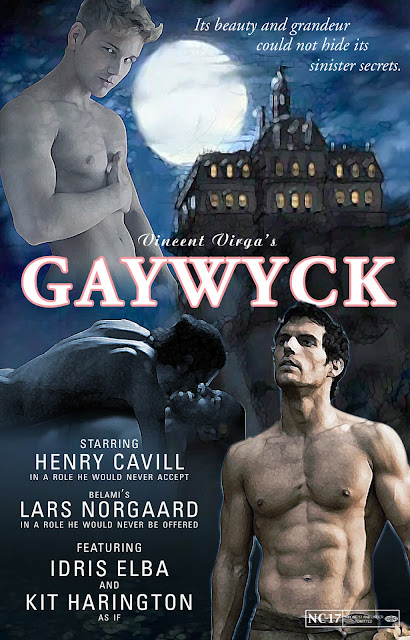 Fake movie poster for an imagined movie adaptation of the novel GAYWYCK