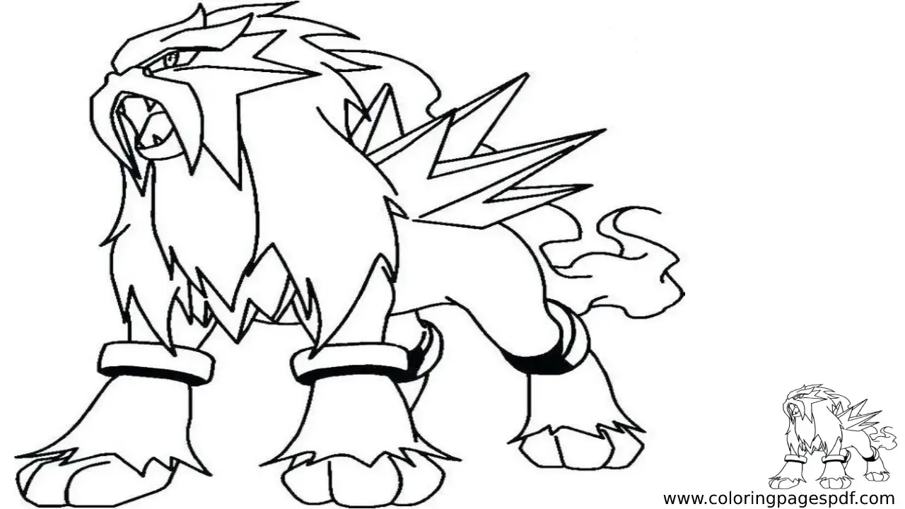 10 Legendary Entei Pokemon Coloring Pages for Fans: Unleash Your Inner Artist