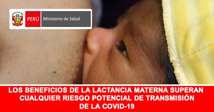 MINSA - los beneficios de la lactancia materna superan cualquier riesgo potencial de transmisión de la COVID-19