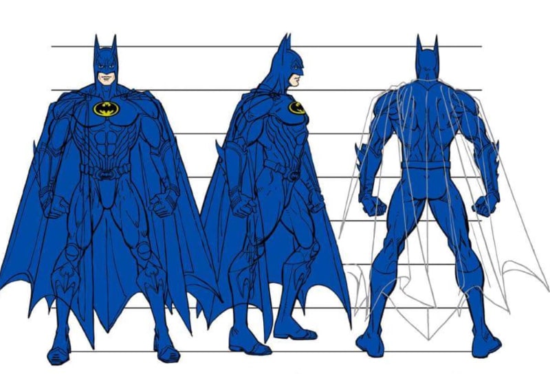 1997 : Miscellaneous content: Batman & Robin Style Guide  illustrations part 1