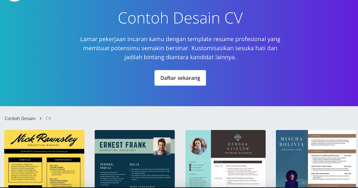 5 Kriteria Contoh CV Magang untuk Kalangan Pelajar dan ...