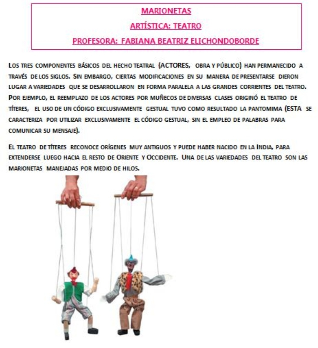 E.P. N° 1 "Mariano Moreno" 6° año [Teatro]