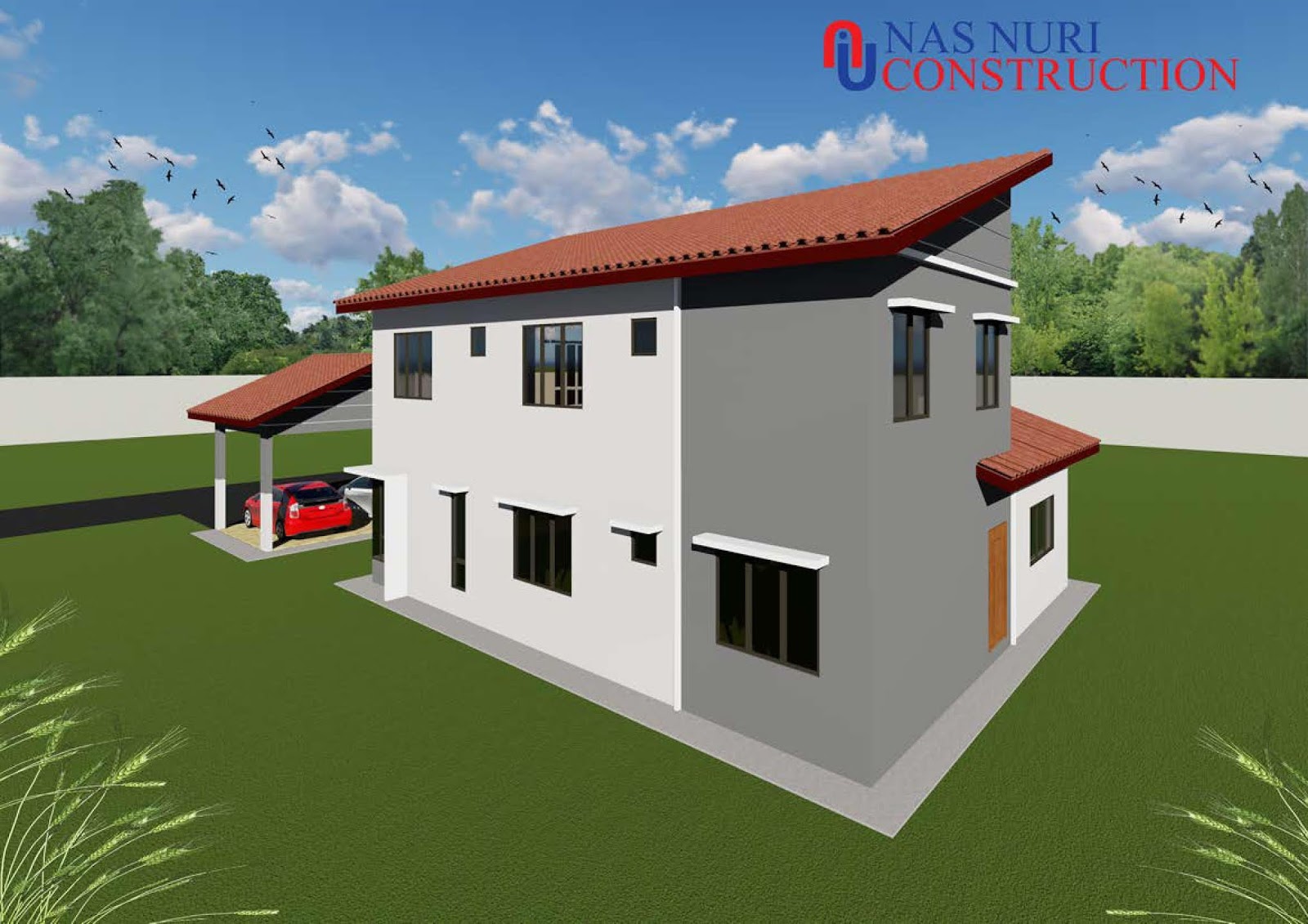 Pelan rumah banglo 2 tingkat 5 bilik tidur 5 bilik air. Banglo 2954